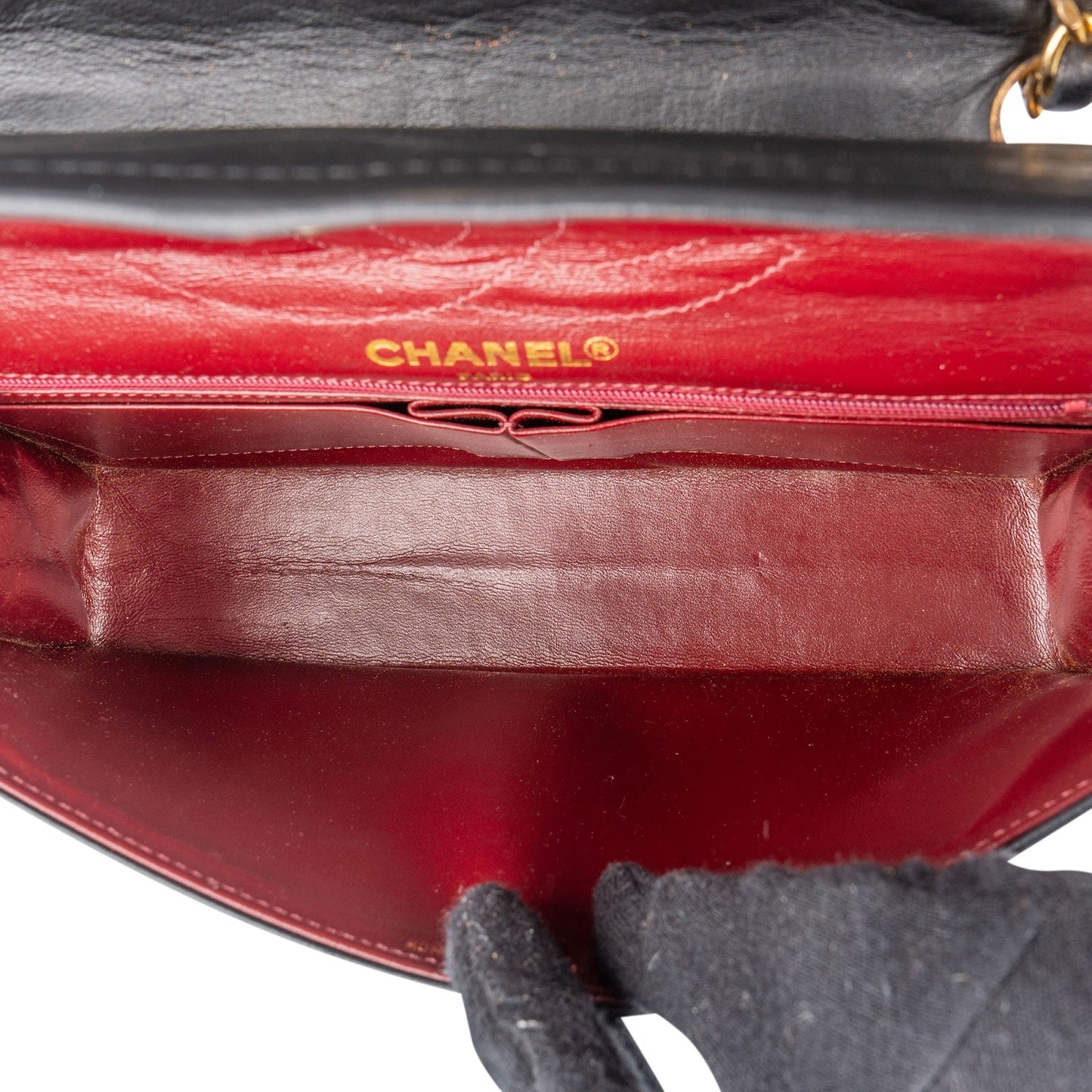 Chanel Quilted Lambskin Bicolor Double Flap Shoulder Bag