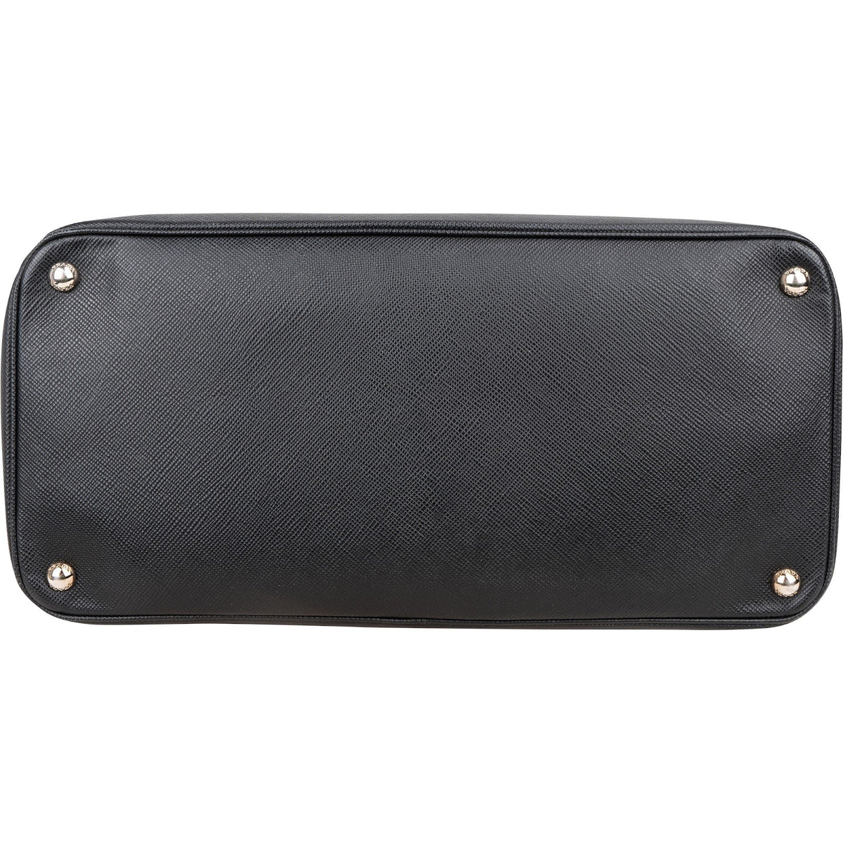 Prada Black Saffiano Leather Lux Turnlock Double Handbag