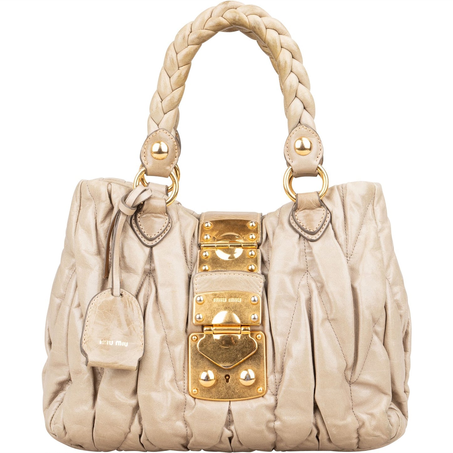 Miu Miu Matelassé Nappa Leather City Handbag