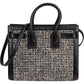 Saint Laurent Tweed & Leather Sac de Jour Handbag