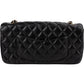 Chanel Quilted Lambskin East West Single Flap Shoulder Bag