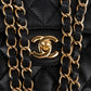 Chanel Quilted Caviar Leather Gold Small Double Flap Shoulder Bag