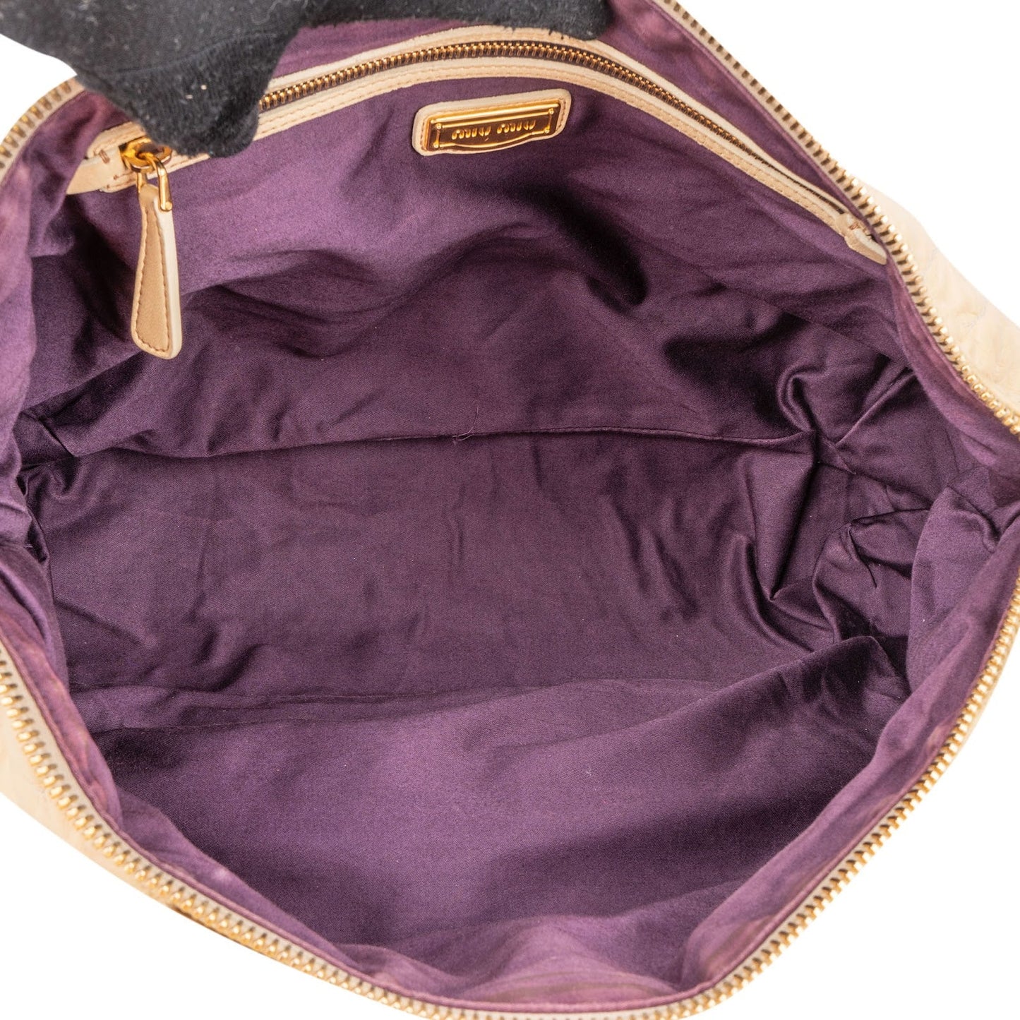 Miu Miu Quilted Leather Bowler Handbag