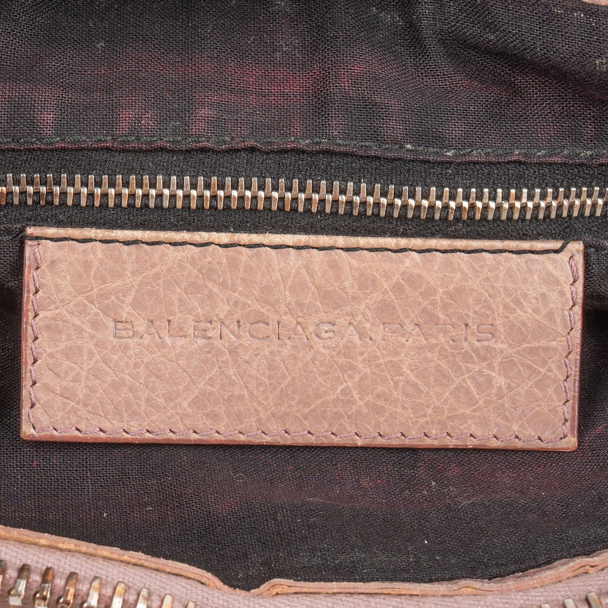 Balenciaga Mauve Leather City Handbag