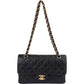Chanel Quilted Caviar Leather Gold Small Double Flap Shoulder Bag