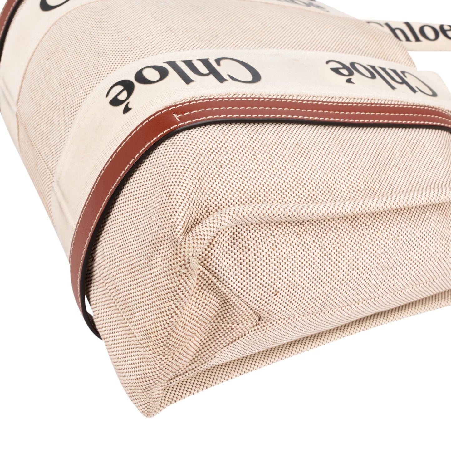 Chloé Canvas Medium Woody Tote Shoulder Bag