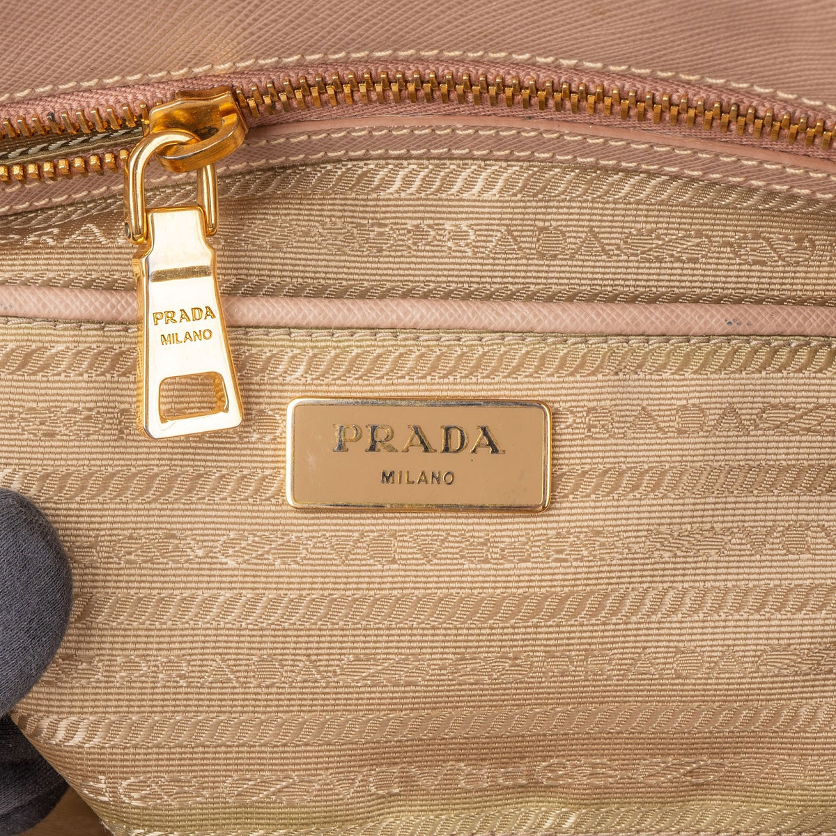 Prada Rose Saffiano Leather Galleria Handbag