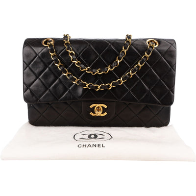 Chanel Quilted Lambskin 24K Gold Medium Double Flap Shoulder Bag