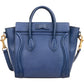 Céline Blue Grained Leather Luggage Nano Crossbody Handbag