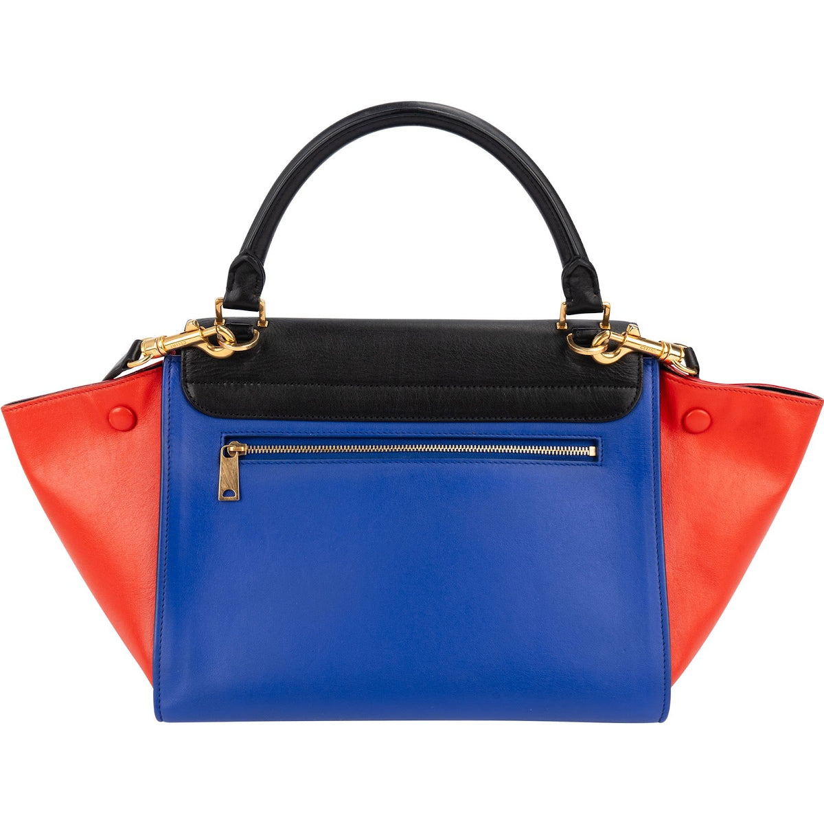 Céline Tricolor Leather Trapeze Handbag