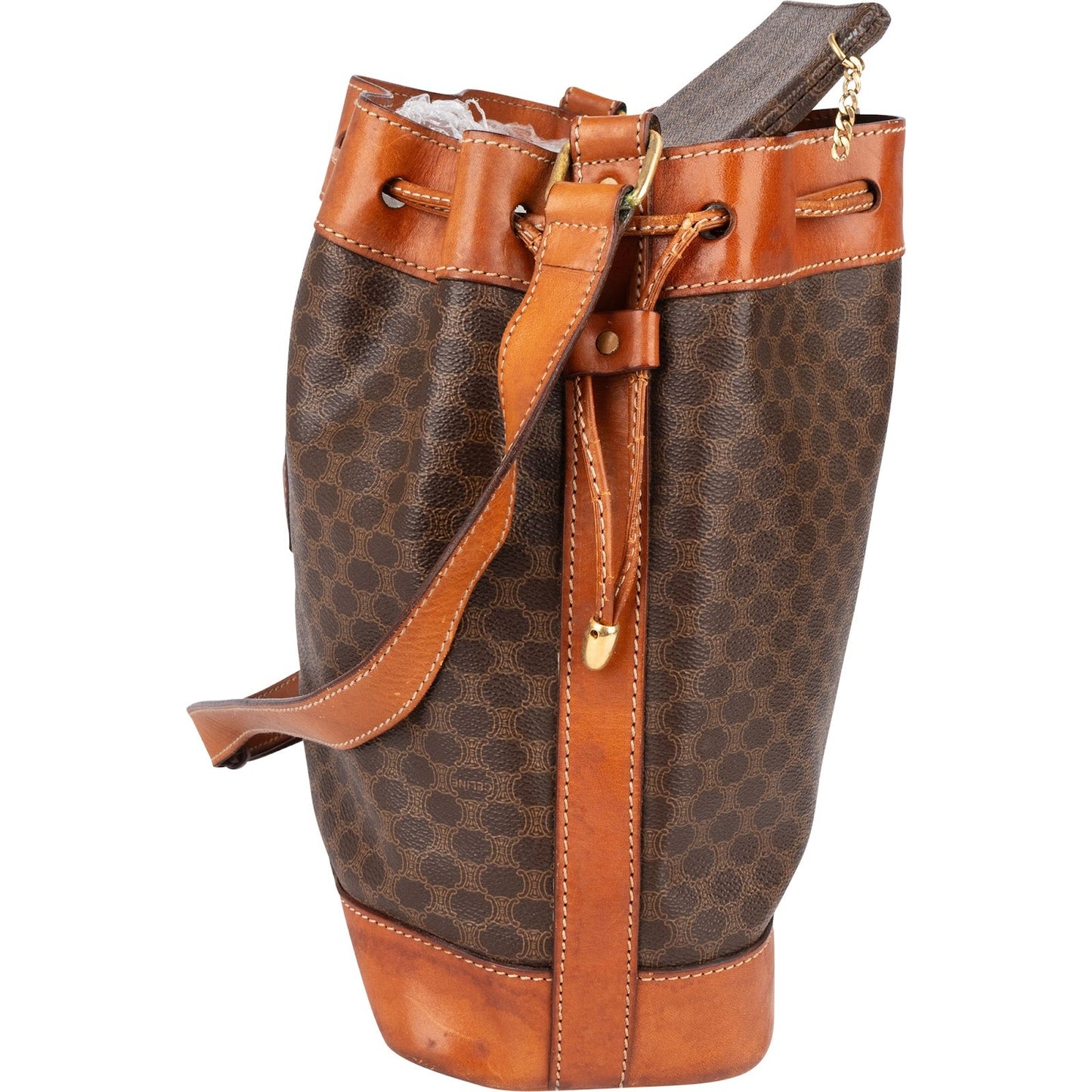 Celine Monogram Macadam Bucket Shoulder Bag