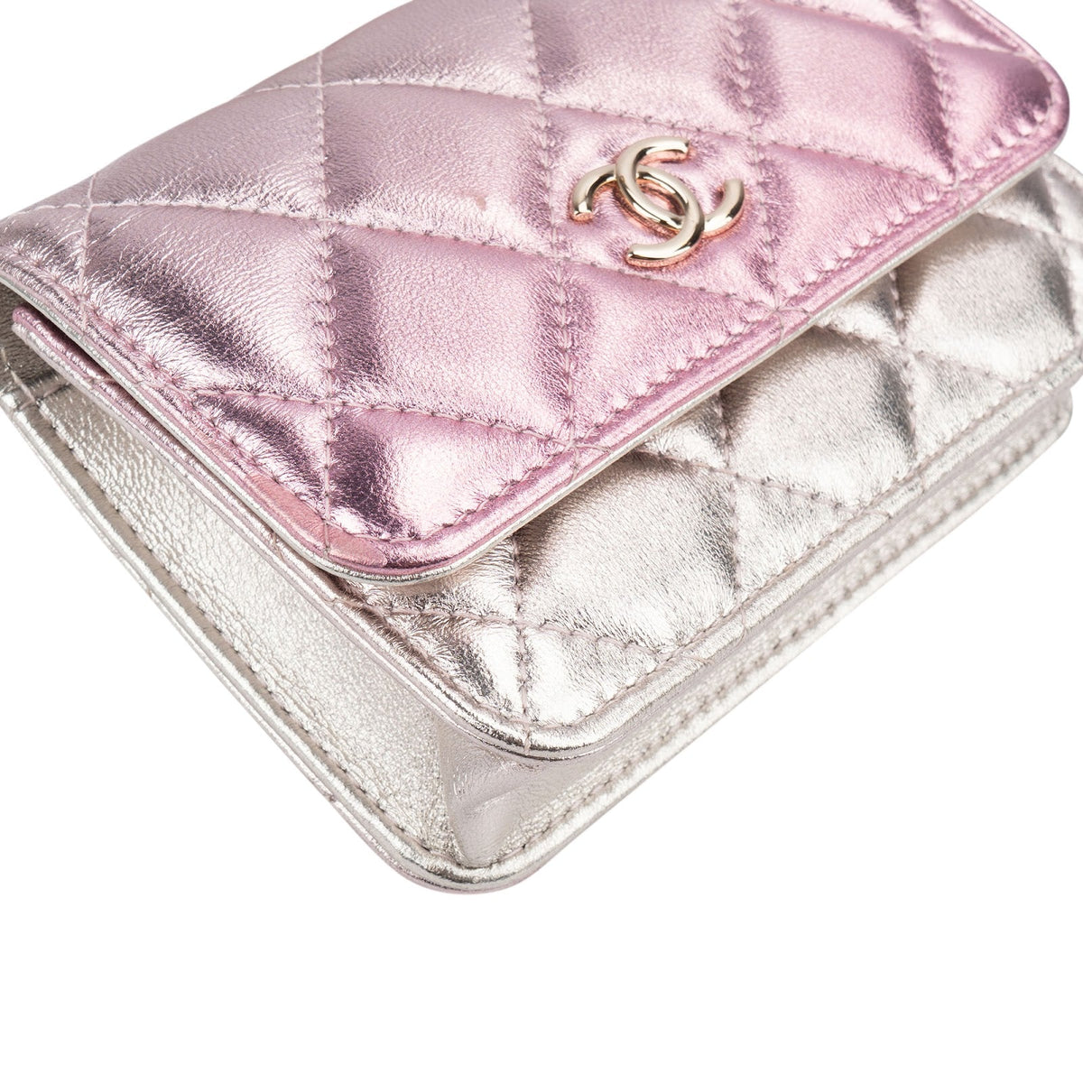 Chanel Quilted Metallic Lambskin Waist Crossbody Bag