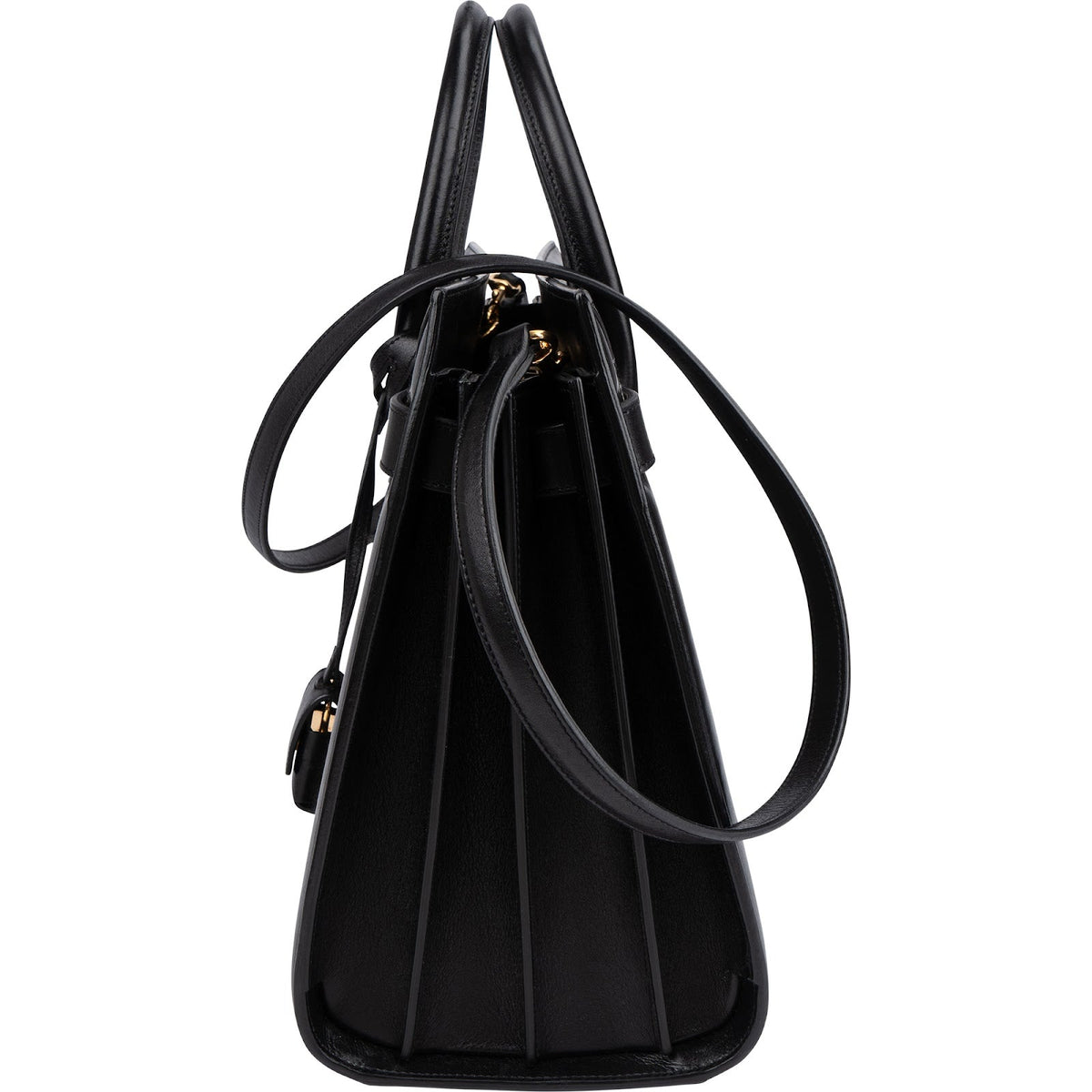 Saint Laurent Tweed & Leather Sac de Jour Handbag