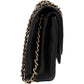 Chanel Quilted Lambskin Half Moon 24K Gold Double Flap Shoulder Bag