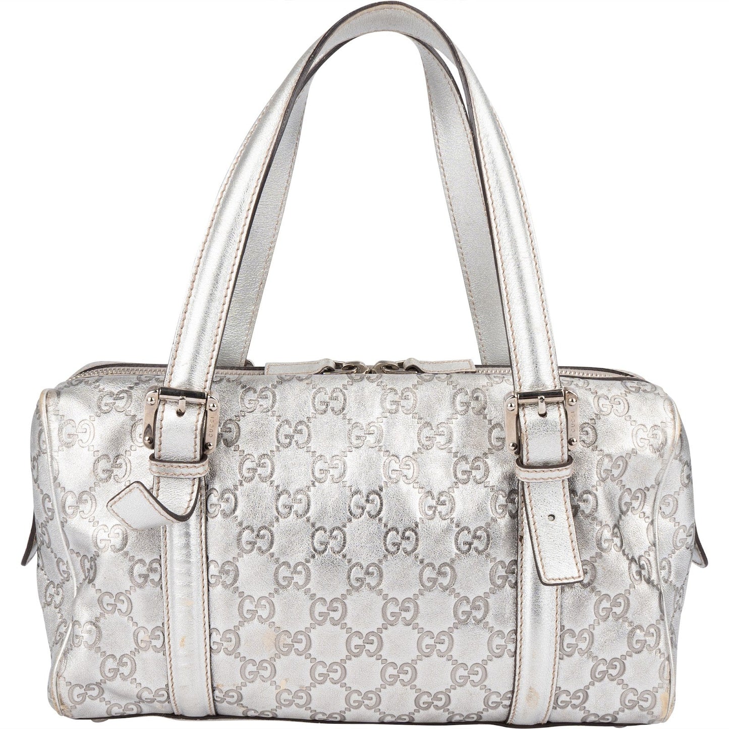 Gucci Leather Monogram Interlocking G Boston Bag Handbag