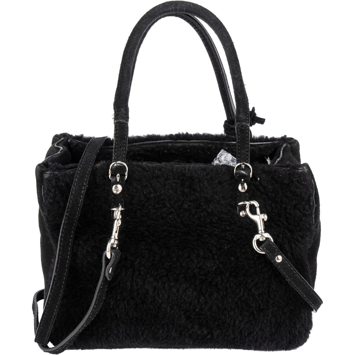 Balenciaga Shearling & Suede Mini Classic City Handbag