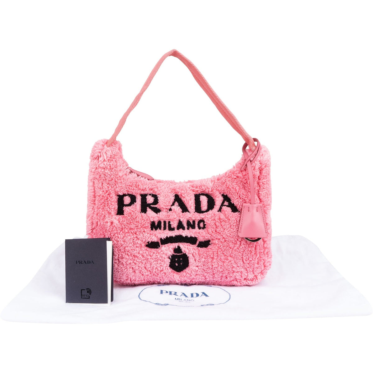 Prada Re-Edition 2000 aus rosa Frottee – Ansicht 2