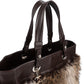 Chanel Faux Fur CC Charm Tote Handbag