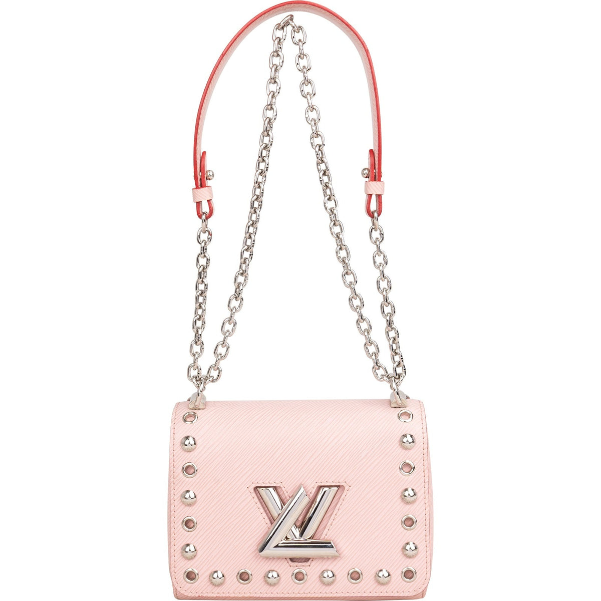 Louis Vuitton Rose Ballerine Epi Leather Studdy Perfo Twist PM Crossbody Bag
