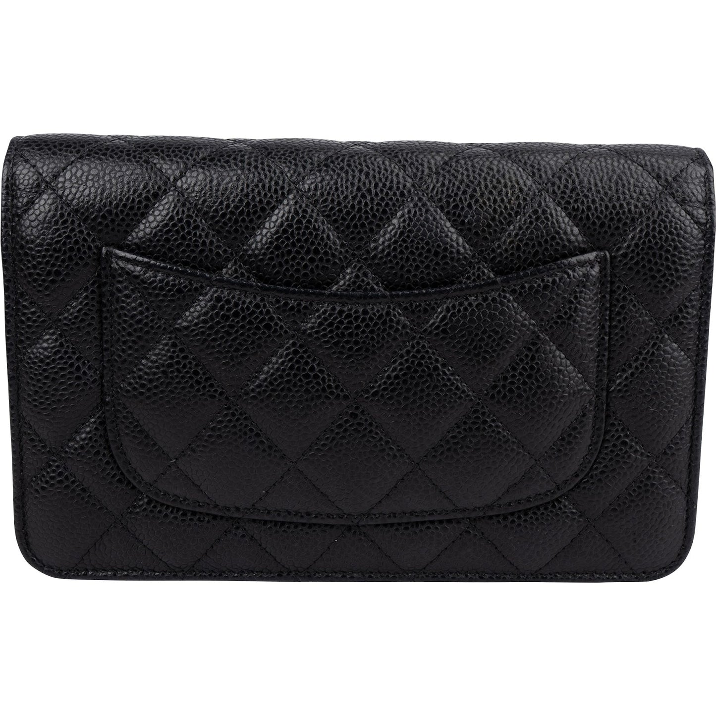 Chanel Quilted Caviar Leather Wallet On Chain Crossbody Bag