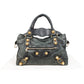Balenciaga Dark Green Leather City Handbag