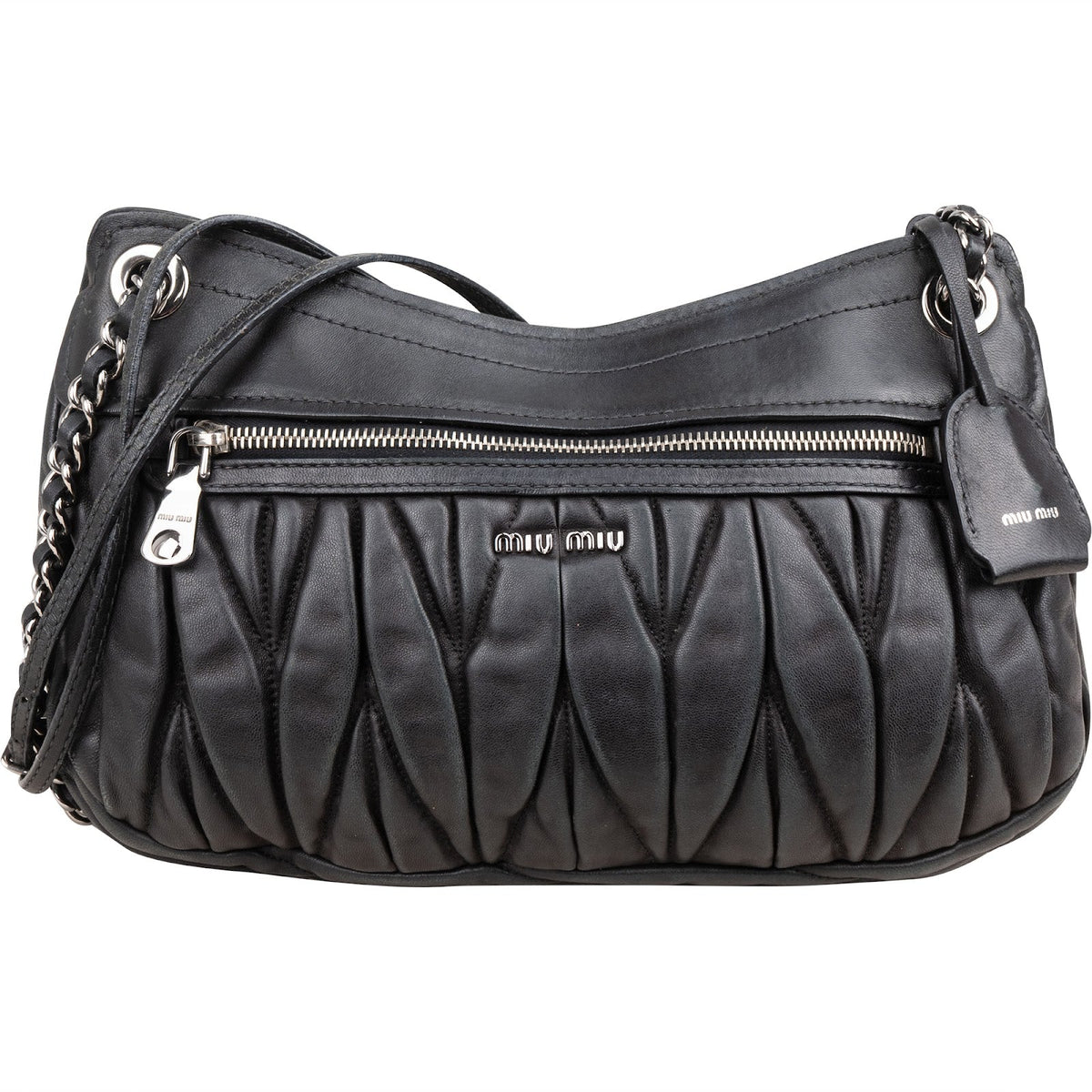 Miu Miu Matelassé Leather Hobo Crossbody Bag