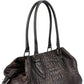 Fendi Croc-Embossed Leather Tote Shoulder Bag