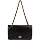 Chanel Quilted Lambskin 24K Gold Medium Double Flap Shoulder Bag