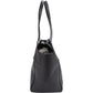Gucci Black Grained Leather Swing Tote Shopper Shoulder Bag