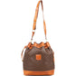 Celine Macadam Canvas Drawstring Bucket Shoulder Bag