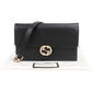 Gucci Interlocking GG Wallet On Chain aus genarbtem Leder – Ansicht 2