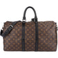 Louis Vuitton Monogram Macassar Keepall 45 Bandoulière Travel Bag