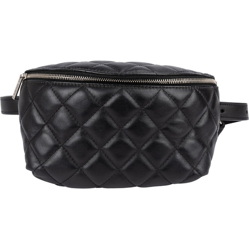 Chanel Black Quilted Lambskin Uniform Leather Belt Bag
