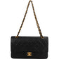 Chanel Quilted Lambskin 24K Gold Medium Double Flap Shoulder Bag