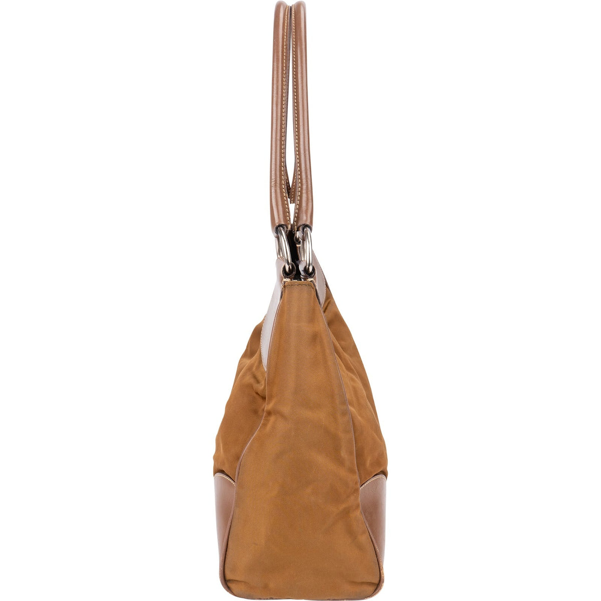 Prada Tessuto Leather Trim Hobo Shoulder Bag