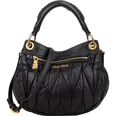 Miu Miu Matelassé Nappa Leather Handbag