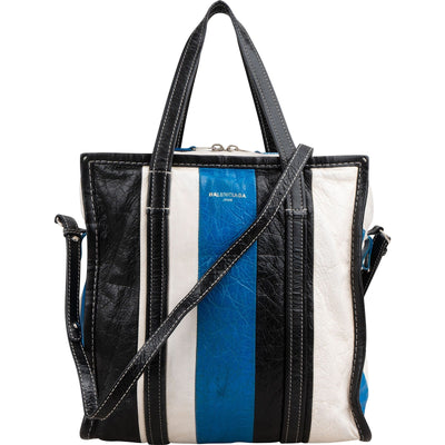 Balenciaga Tricolor Leather Bazar Tote Crossbody Handbag