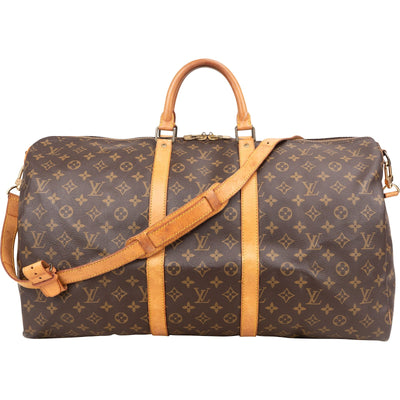 Louis Vuitton Monogram Canvas Keepall 55 Bandoulière Travel Bag