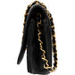 Chanel Quilted Lambskin Half Moon 24K Gold Single Flap Shoulder Bag