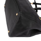 Prada Black Vitello Daino Leather Tote Handbag