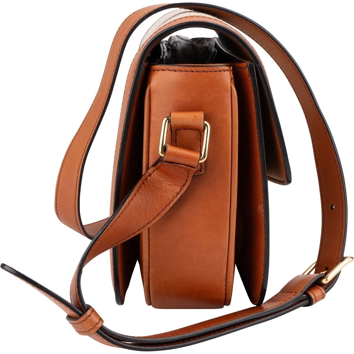 Celine Canvas & Calfskin Teen Triomphe Crossbody Bag