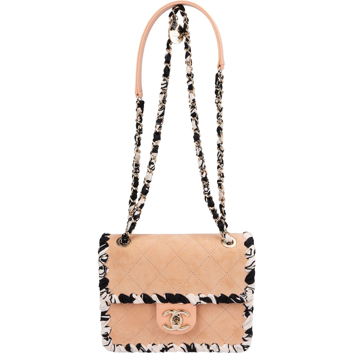 Chanel Stitching Suede Mini Rectangular Single Flap Crossbody Bag