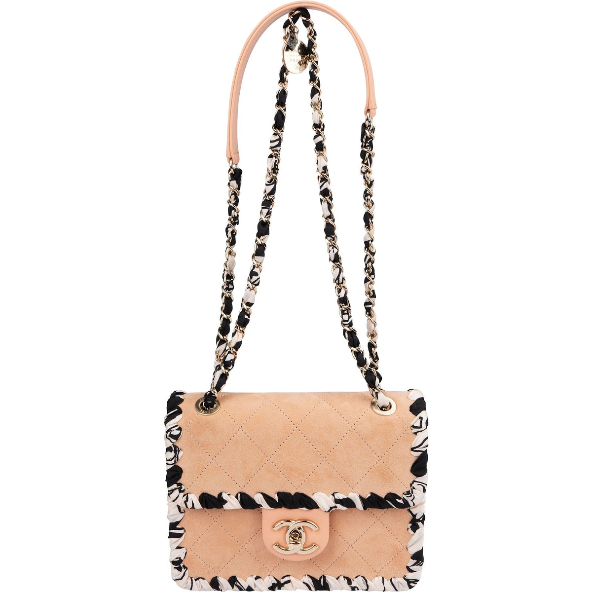 Chanel Mini Rectangular Single Flap aus Wildleder mit Ziernähten – Ansicht 9