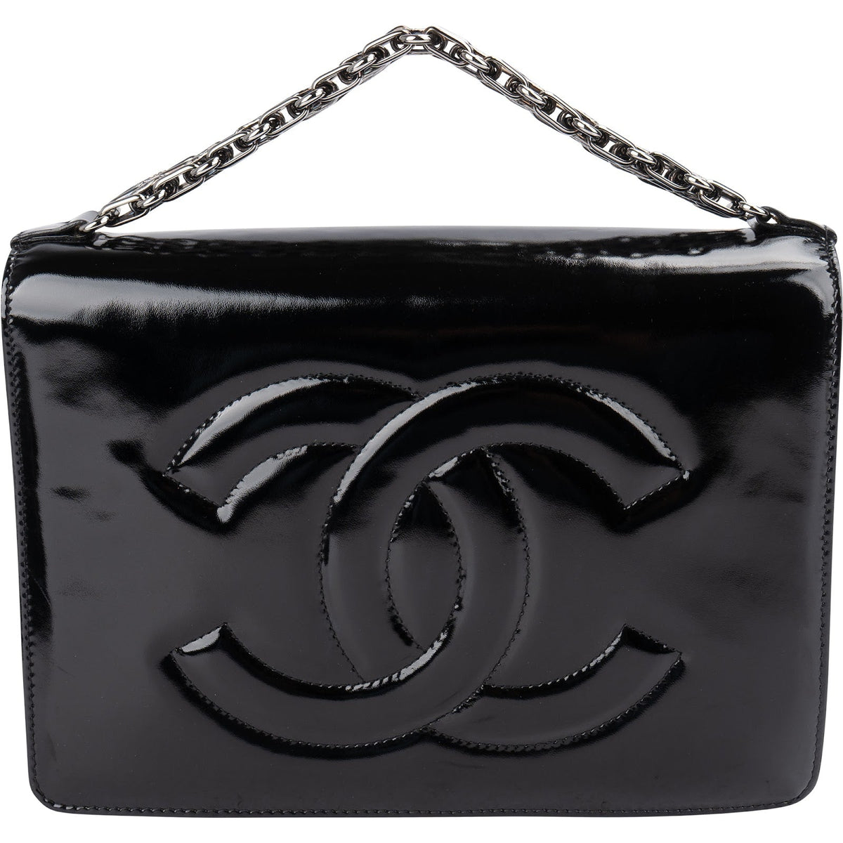 Chanel Patent Leather Timeless CC Flap Handbag