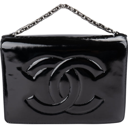 Chanel Patent Leather Timeless CC Flap Handbag