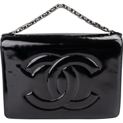 Chanel Patent Leather Timeless CC Flap Handbag