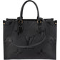 Louis Vuitton Noir Monogram Empreinte Leather OnTheGo MM Shoulder Bag