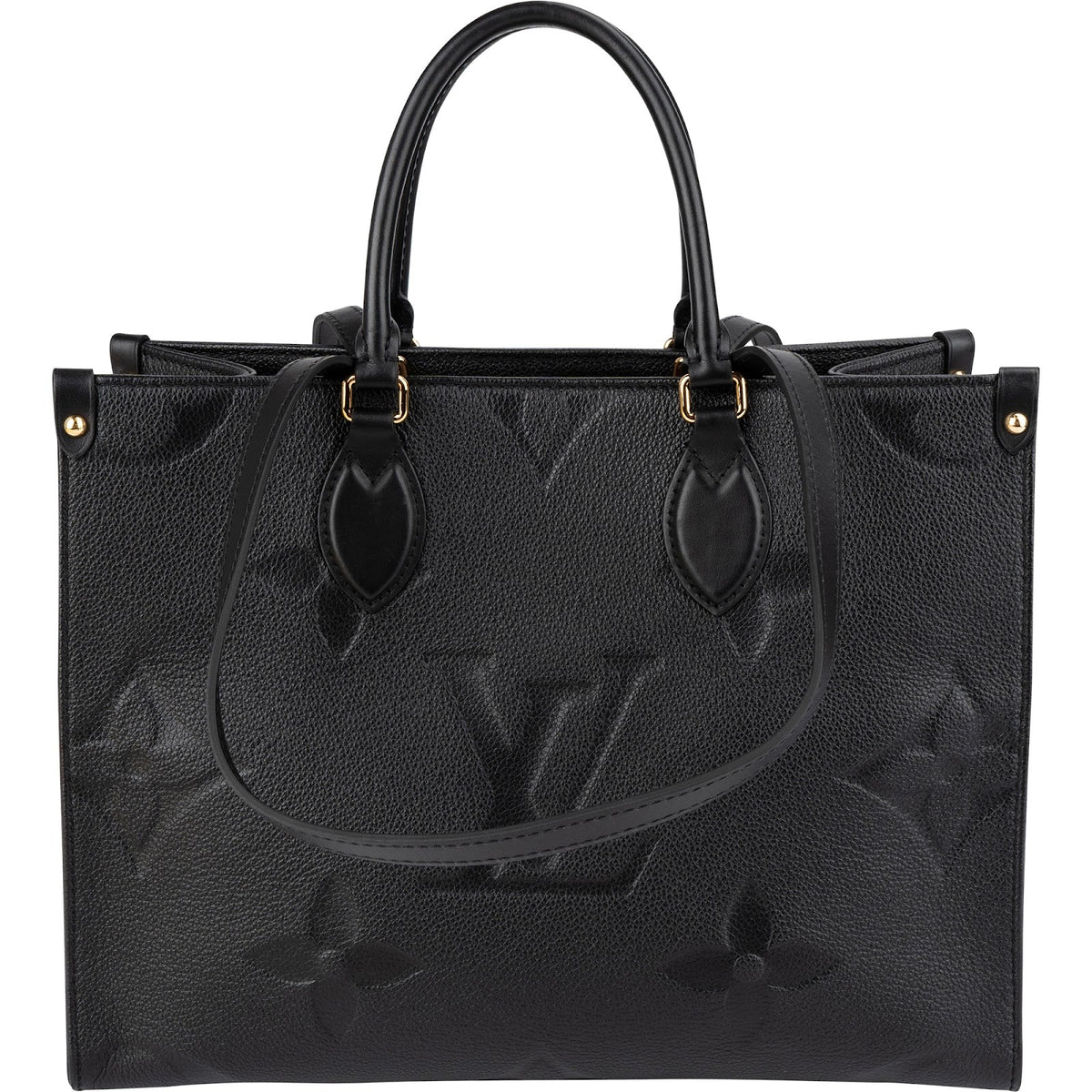 Louis Vuitton Noir Monogram Empreinte Leather OnTheGo MM Shoulder Bag