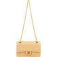 Chanel Quilted Lambskin 24K Medium Gold Double Flap Shoulder Bag
