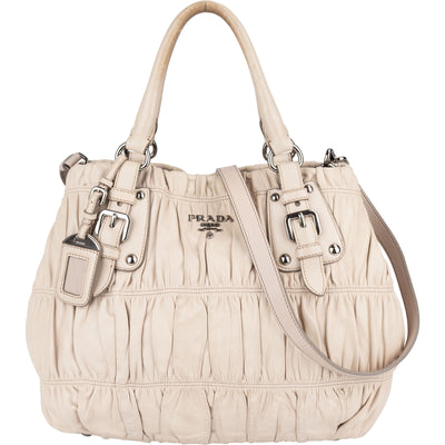 Prada Quilted Nappa Leather Gaufre Tote Handbag